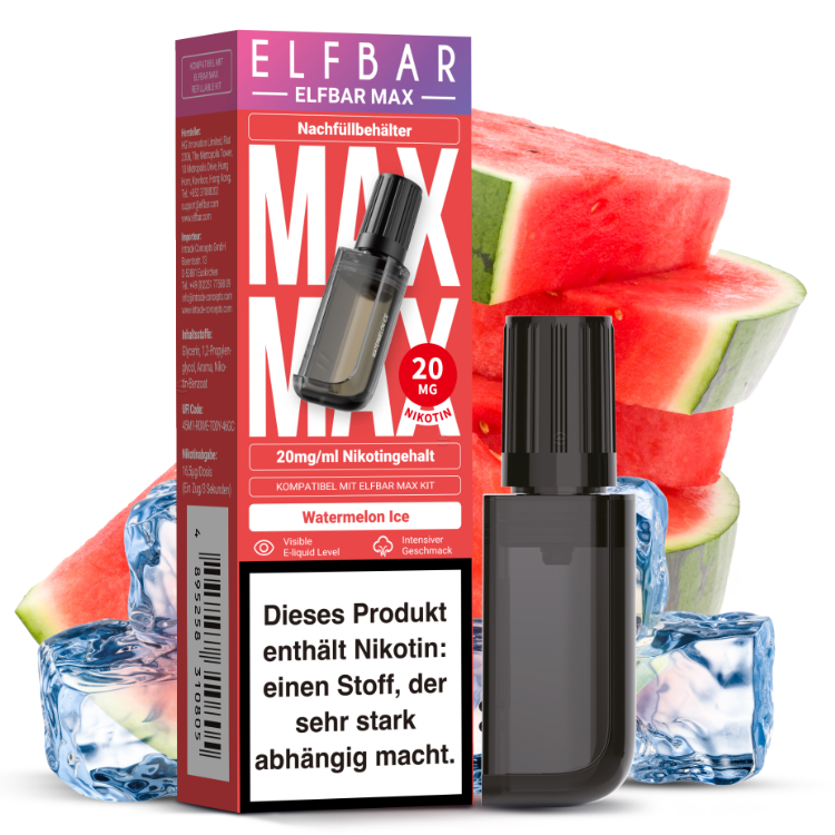 Elfbar - Max Refill Container - Watermelon Ice 20 mg/ml