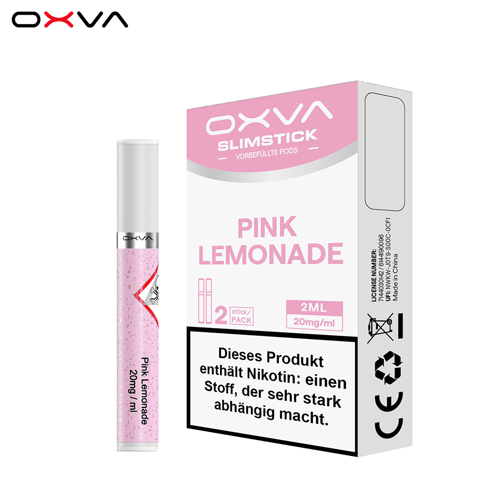 2x Oxva Slimstick Einweg Pod - Pink Lemonade - 20mg Nikotinsalz 2ml
