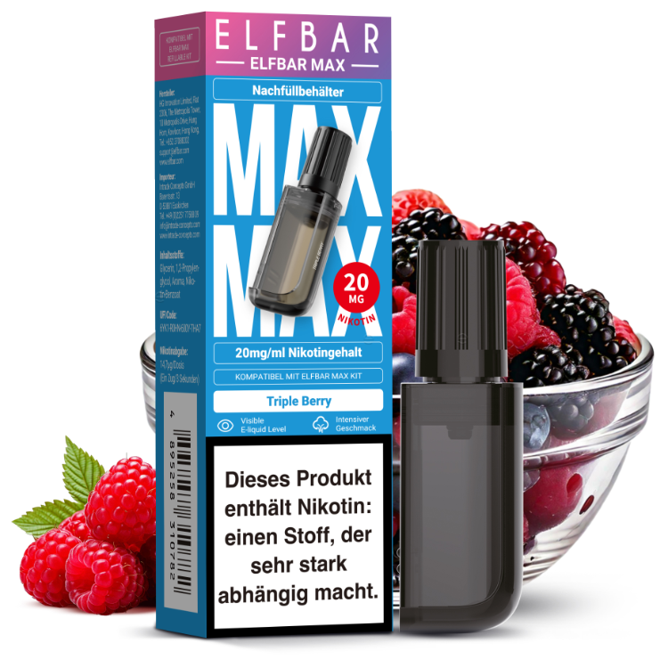 Elfbar - Max Refill Container - Triple Berry 20 mg/ml