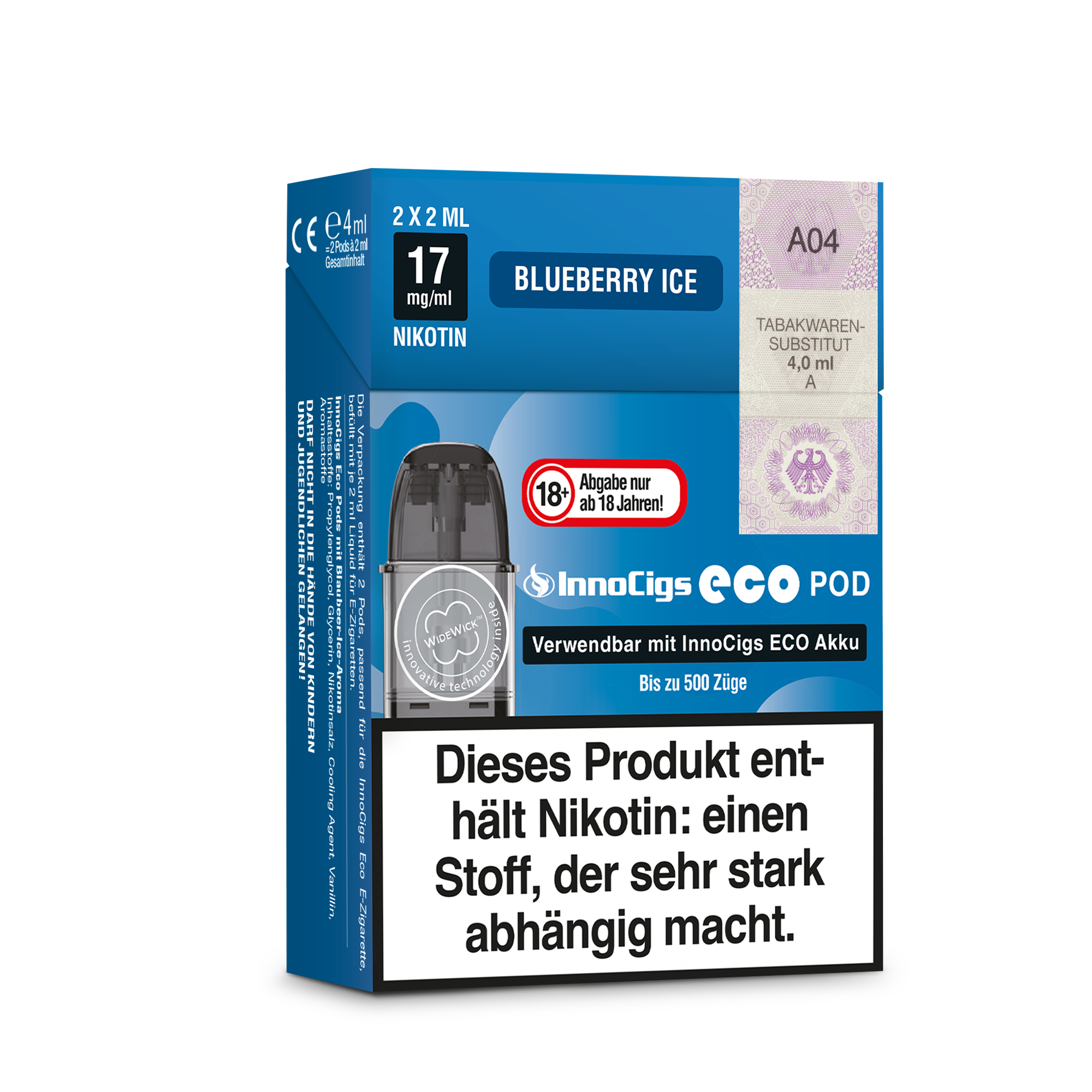 InnoCigs - Eco Pod Blueberry Ice 17mg/ml (2 Stückpro Packung)