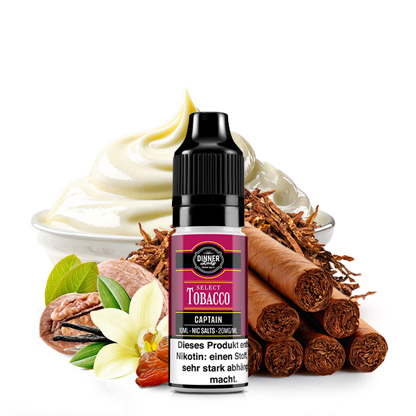 Dinner Lady Select Tobacco - Captain Nikotinsalz Liquid