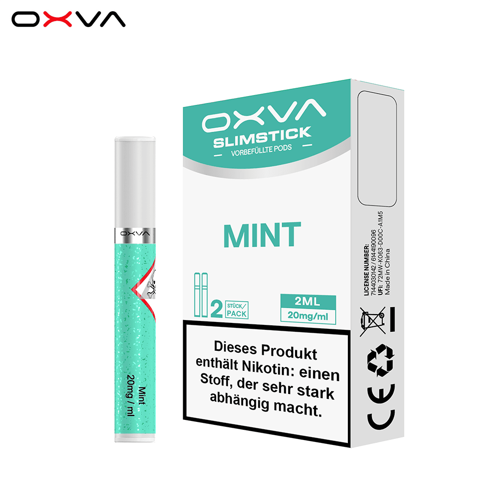 2x Oxva Slimstick Einweg Pod - Mint - 20mg Nikotinsalz 2ml
