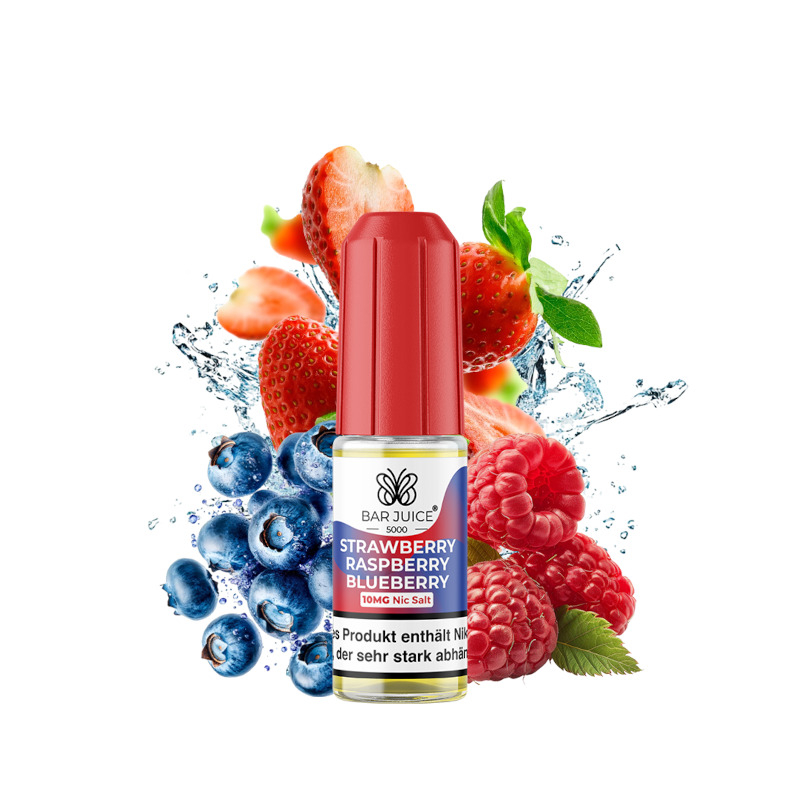Bar Juice 5000 Strawberry Raspberry Blueberry Nikotinsalz Liquid 10 ml