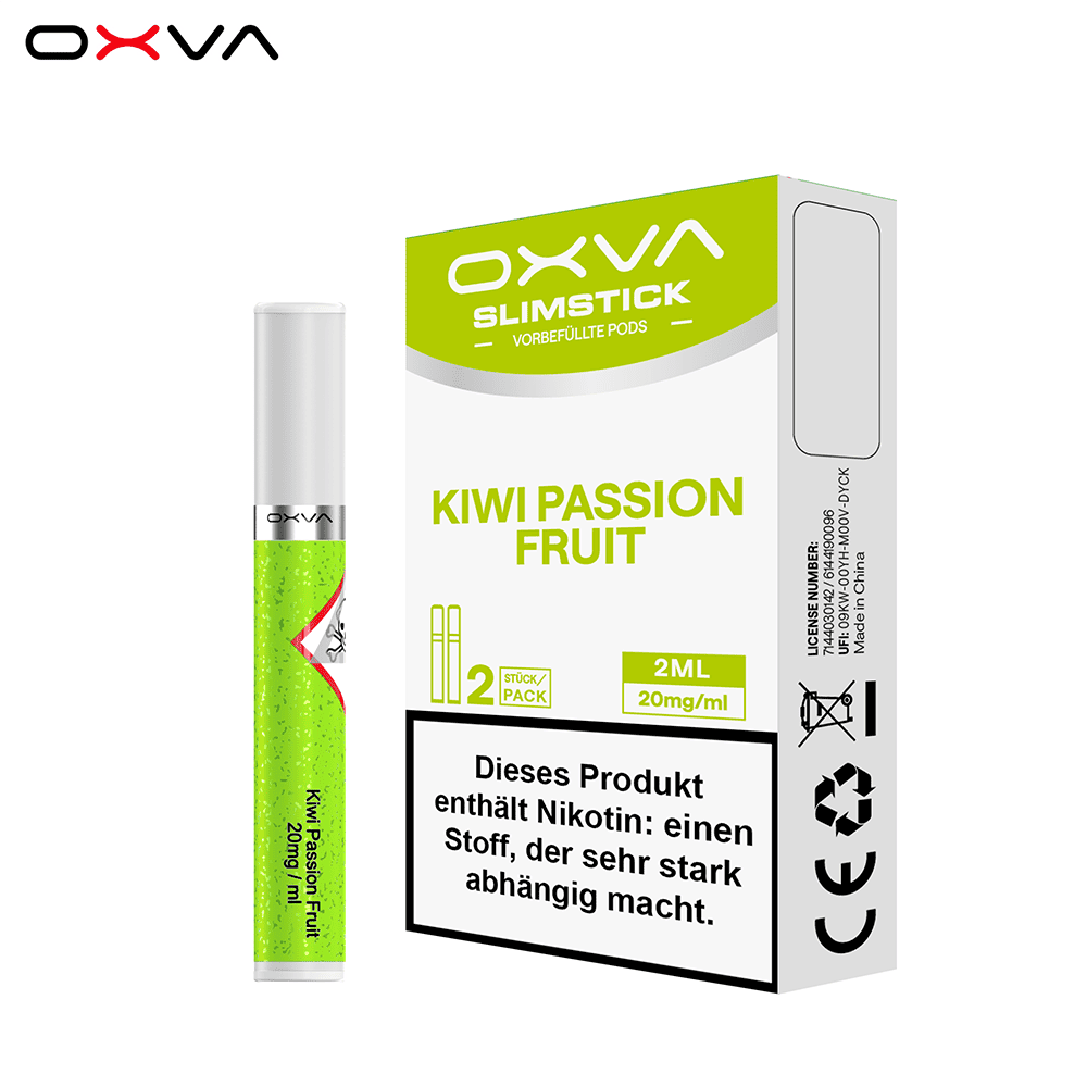 2x Oxva Slimstick Einweg Pod - Kiwi Passion Fruit - 20mg Nikotinsalz 2ml