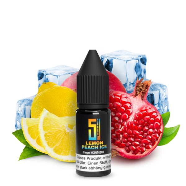 5EL - Lemon Peach Ice - Nikotinsalz Liquid