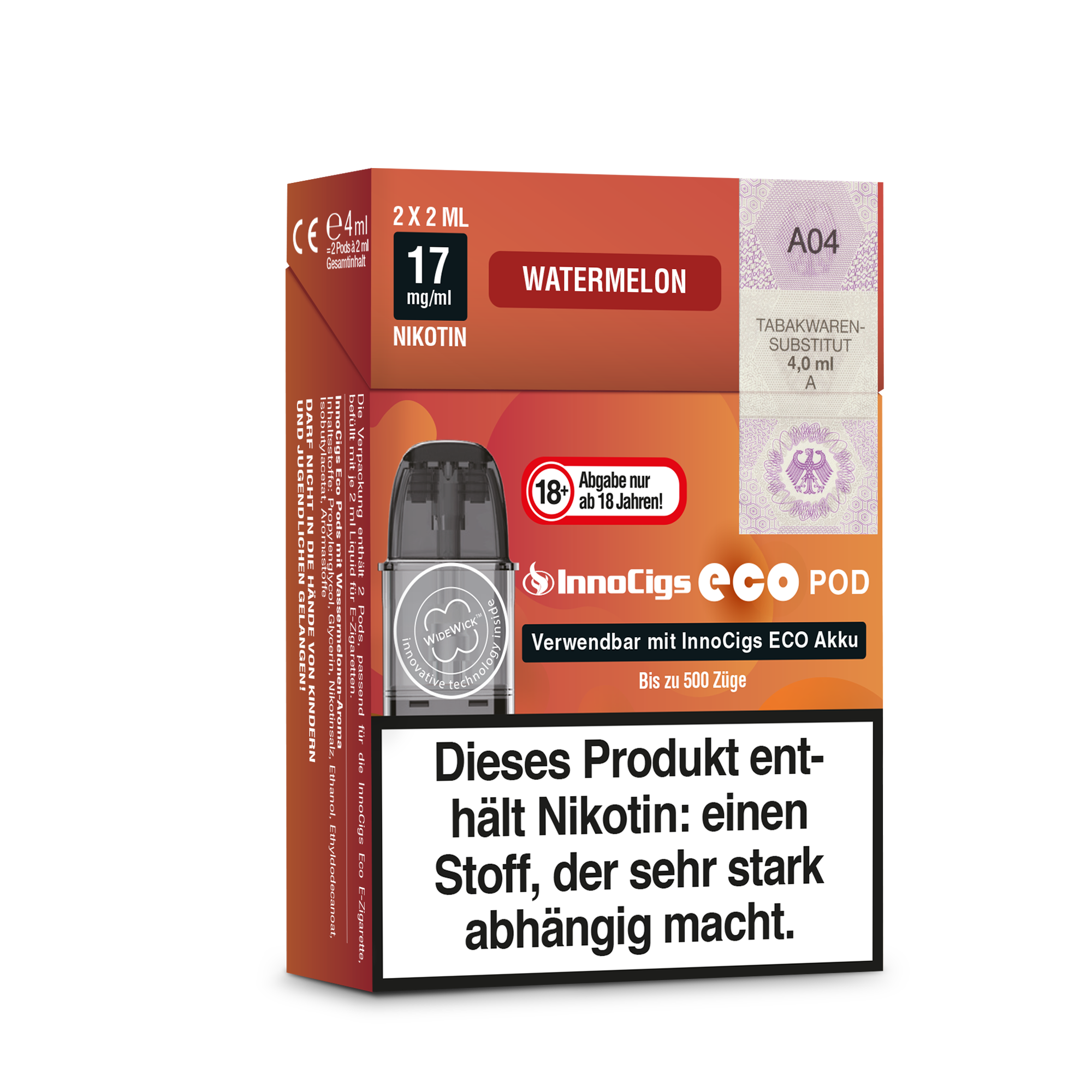 InnoCigs - Eco Pod Watermelon 17mg/ml (2 Stück proPackung)
