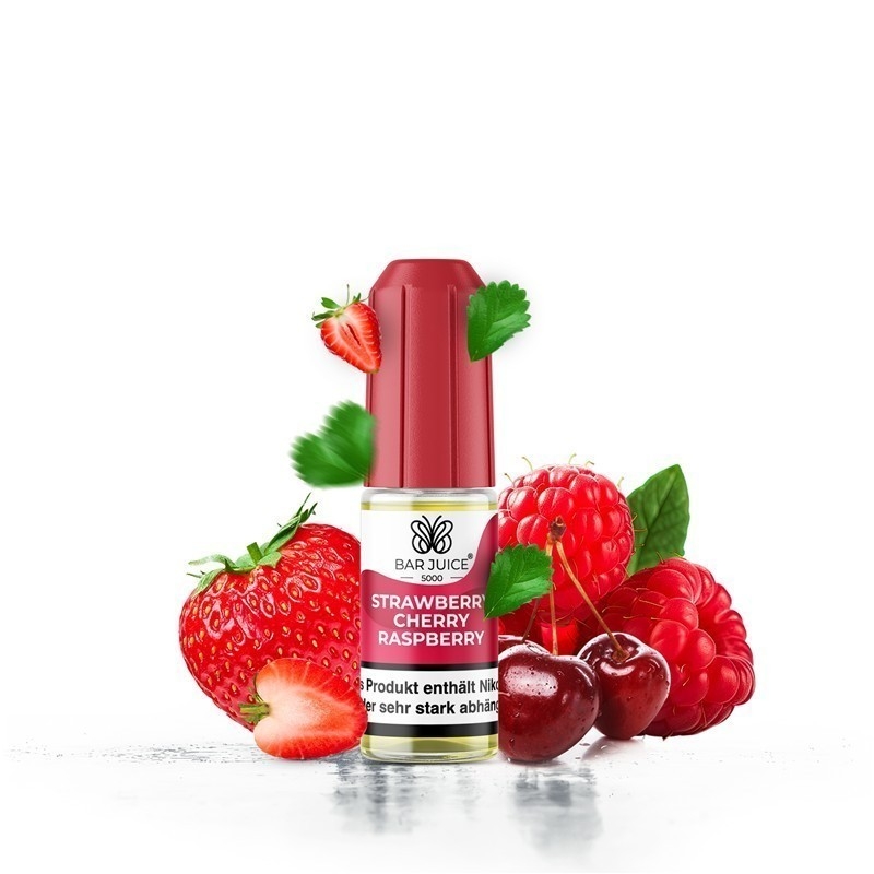 Bar Juice 5000 Strawberry Cherry Raspberry Nikotinsalz Liquid 10 ml