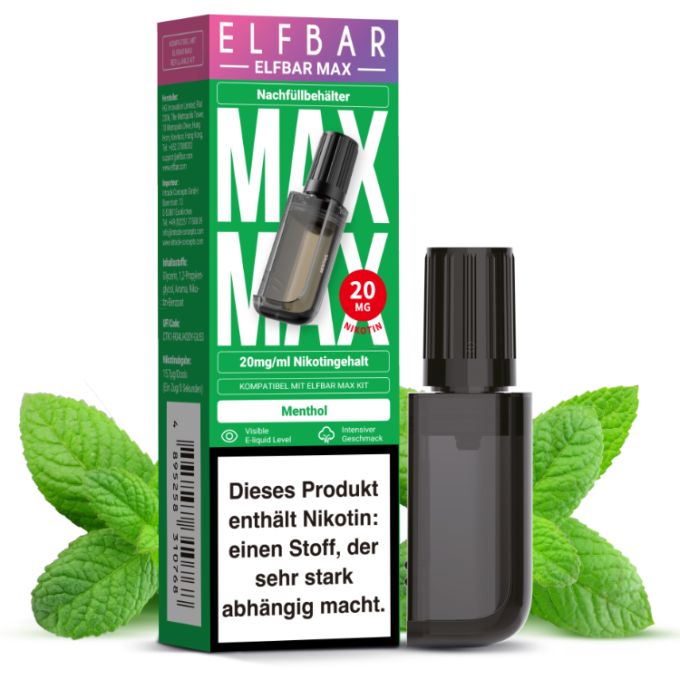 Elfbar - Max Refill Container - Menthol 20 mg/ml