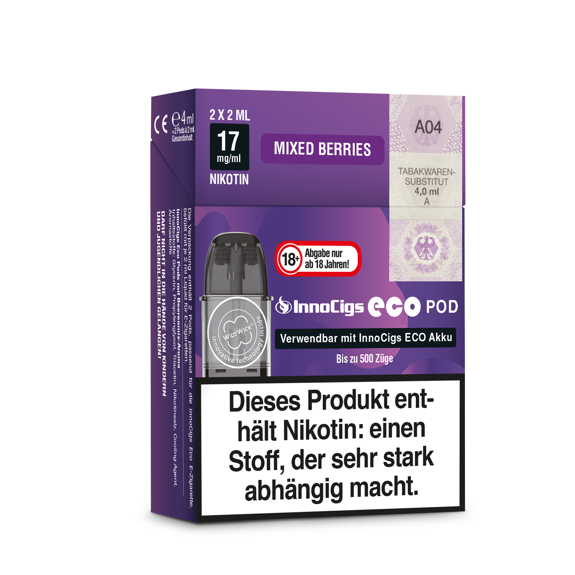 InnoCigs - Eco Pod Mixed Berries 17mg/ml (2 Stückpro Packung)