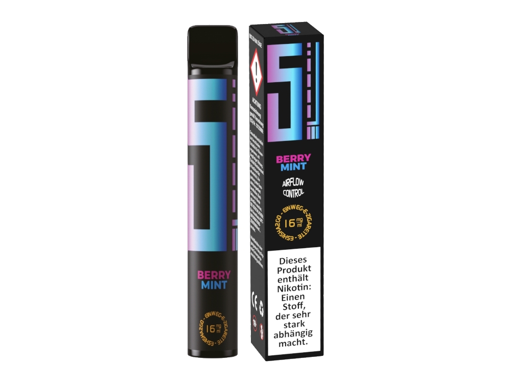 5EL Einweg E-Zigarette - Berry Mint 16 mg/ml