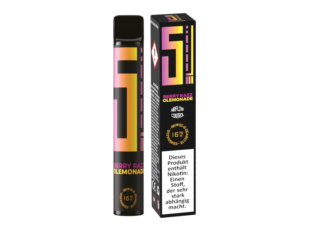 5EL Einweg E-Zigarette - Berry Razz OLemonade 16 mg/ml