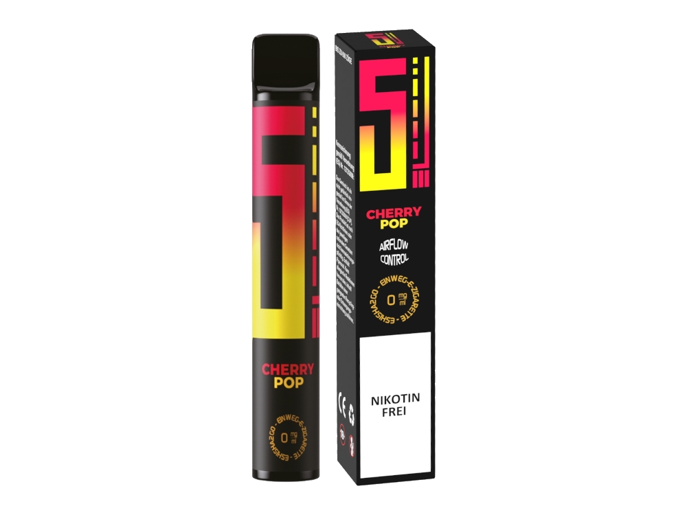5EL Einweg E-Zigarette - Cherry Pop 0 mg/ml