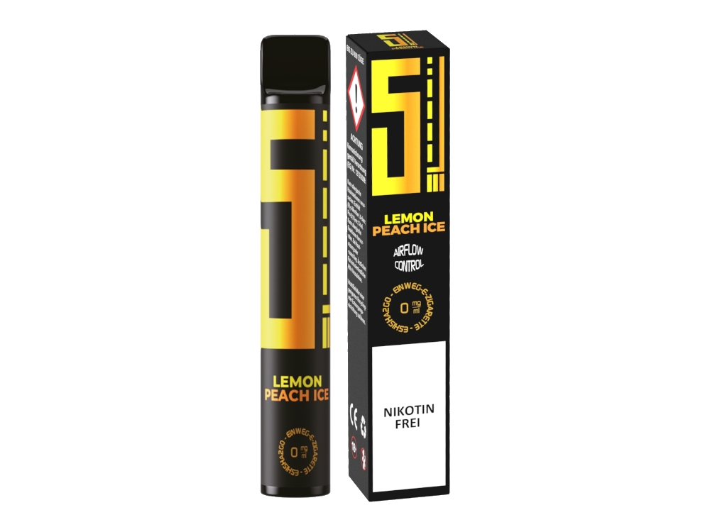 5EL Einweg E-Zigarette - Lemon Peach Ice 0 mg/ml