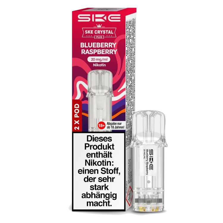 SKE - Crystal Plus Pod Blueberry Raspberry 20 mg/ml(2 Stück pro Packung)