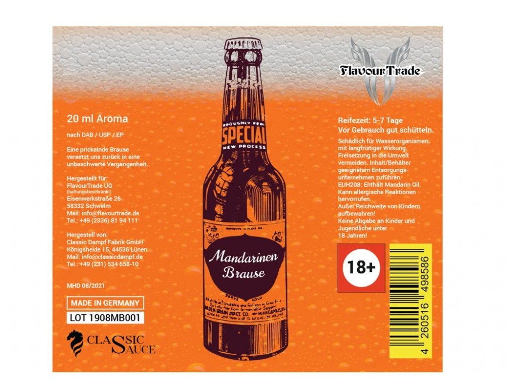 Flavour Trade - Aroma Mandarinenbrause 20ml