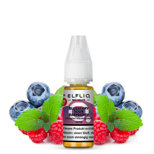 ELFBAR ELFLIQ Blueberry Sour Raspberry Nikotinsalz Liquid 10 ml 20 mg