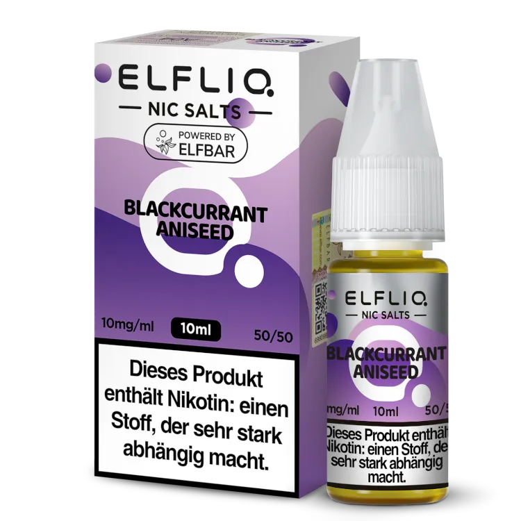 ELFLIQ - Blackcurrant Aniseed - Nikotinsalz Liquid 10 ml 10 mg/ml