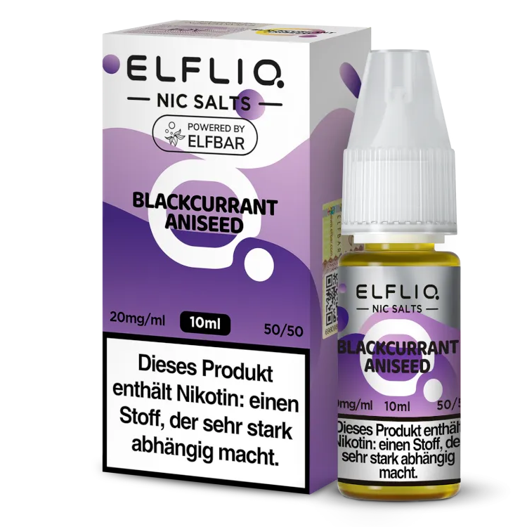 ELFLIQ - Blackcurrant Aniseed - Nikotinsalz Liquid 10 ml 20 mg/ml
