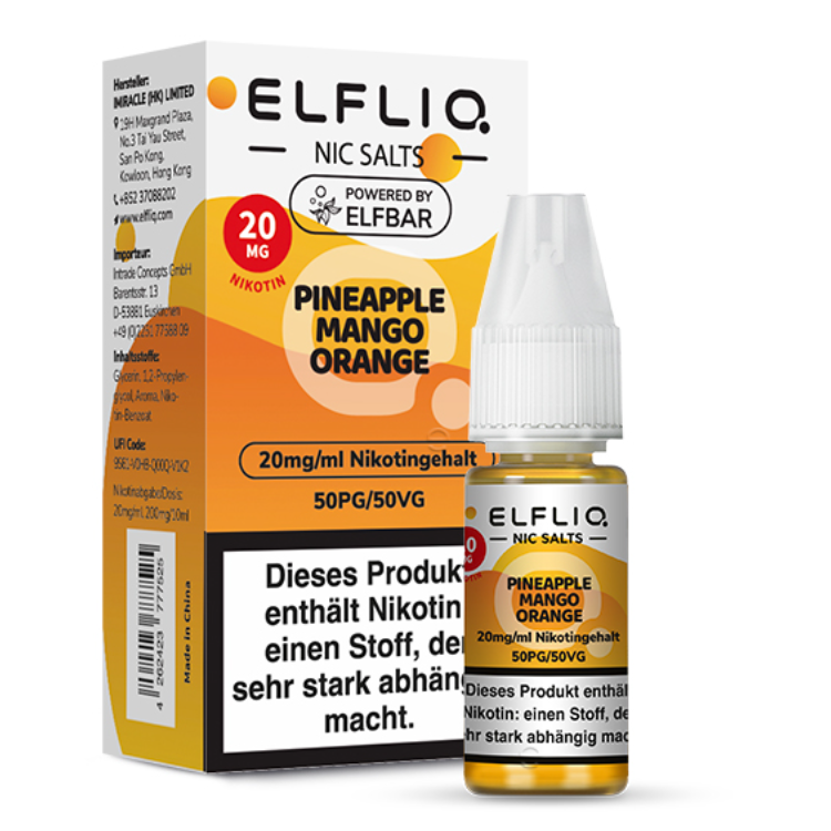 ELFLIQ - Pineapple Mango Orange - Nikotinsalz Liquid 20 mg/ml