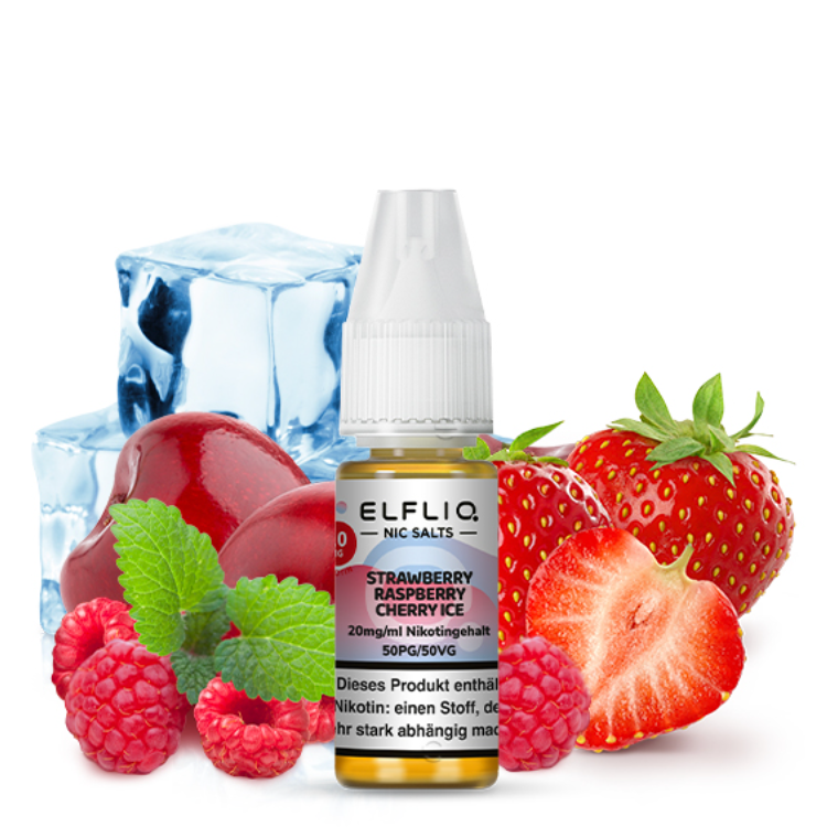 ELFLIQ - Strawberry Raspberry Cherry Ice -Nikotinsalz Liquid 10 ml