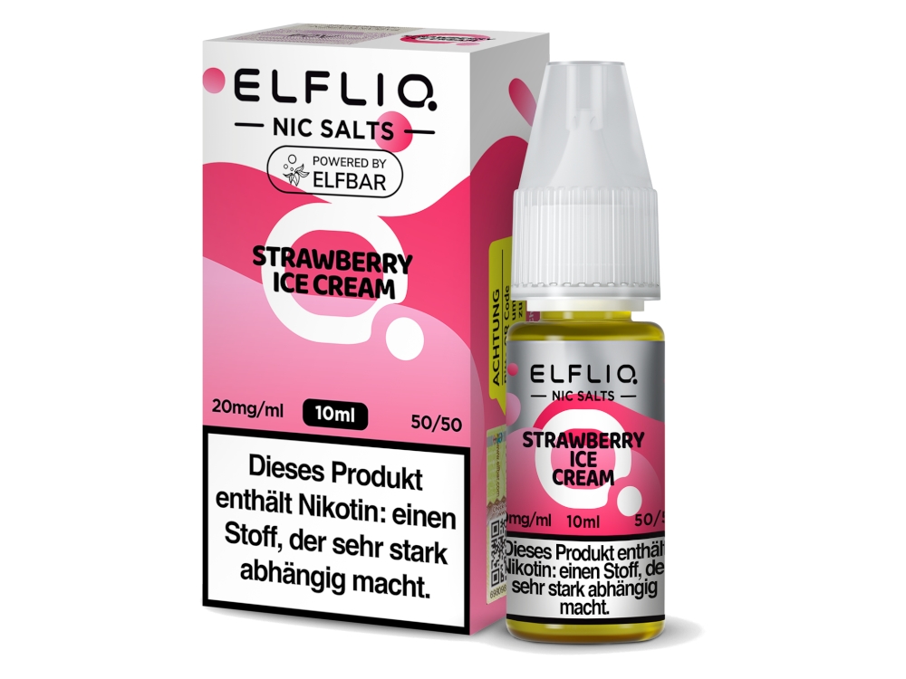 ELFLIQ - Strawberry Ice Cream - Nikotinsalz Liquid 10 mg/ml