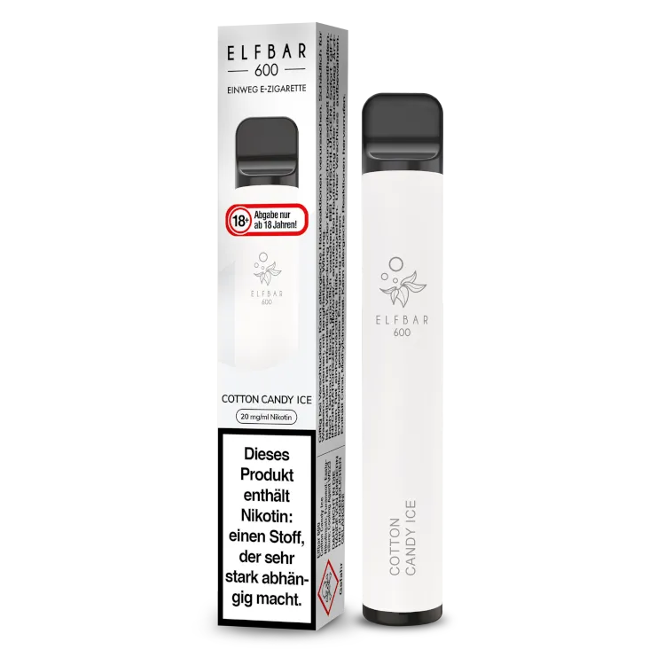 Elf Bar 600 Einweg E-Zigarette - Cotton Candy Ice 20 mg/ml