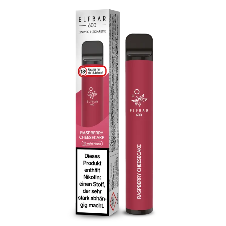 Elf Bar 600 Einweg E-Zigarette - Raspberry Cheesecake 20 mg/ml