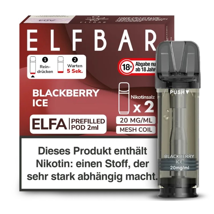 Elfbar - Elfa Pod Blackberry Ice 20mg/ml (2 Stück proPackung)