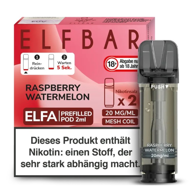 Elfbar - Elfa Pod Raspberry Watermelon 20mg/ml (2Stück pro Packung)