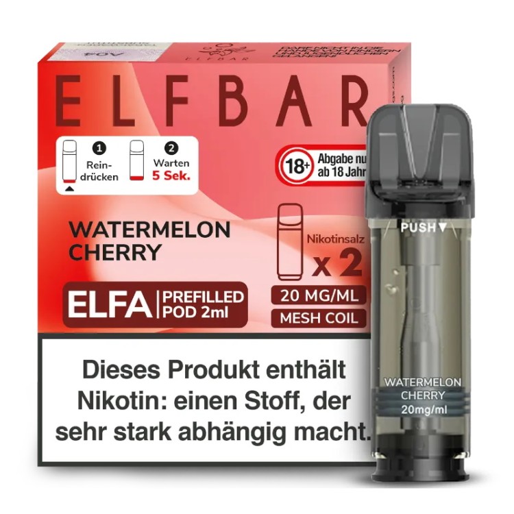 Elfbar - Elfa Pod Watermelon Cherry 20mg/ml (2 Stückpro Packung)