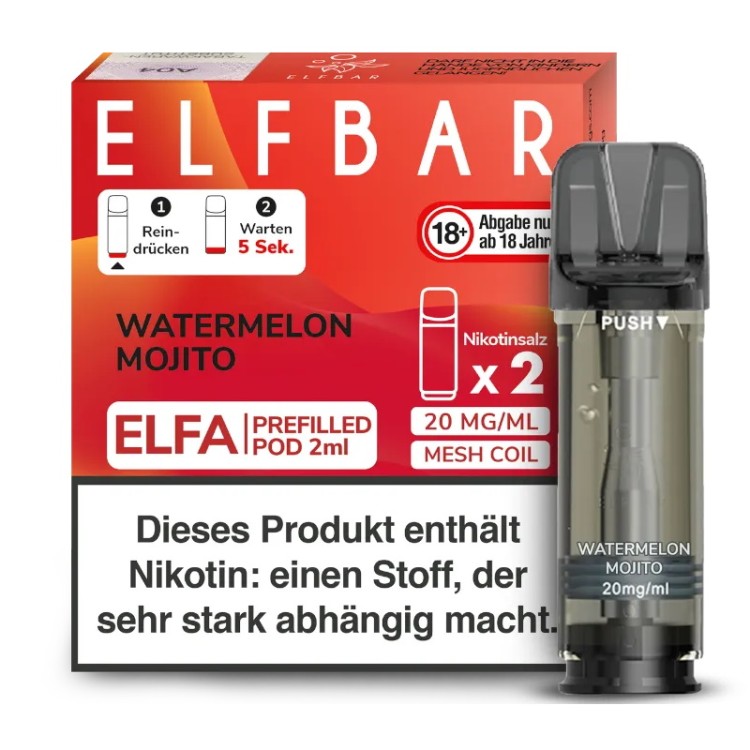 Elfbar - Elfa Pod Watermelon Mojito 20mg/ml (2 Stückpro Packung)