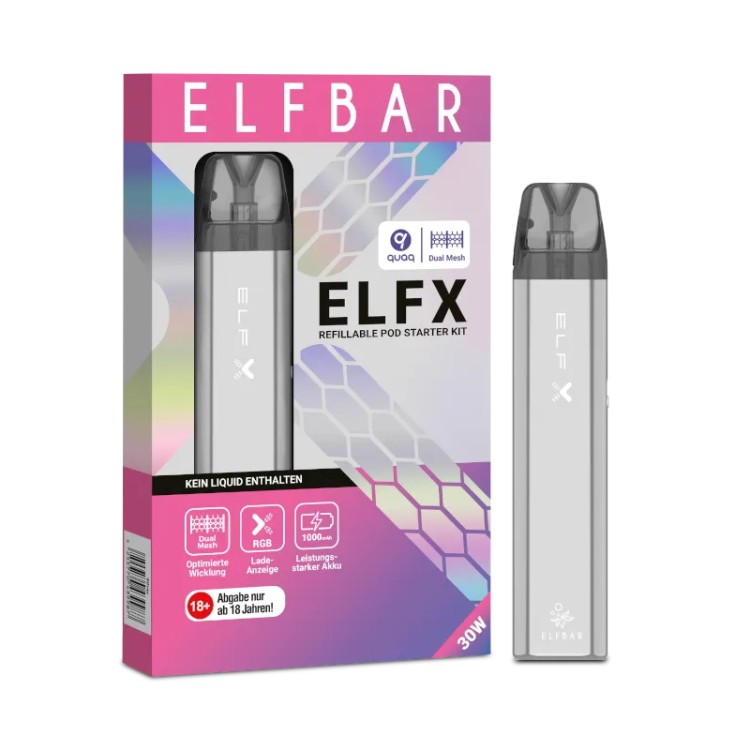 Elfbar - Elfx E-Zigaretten Set silber