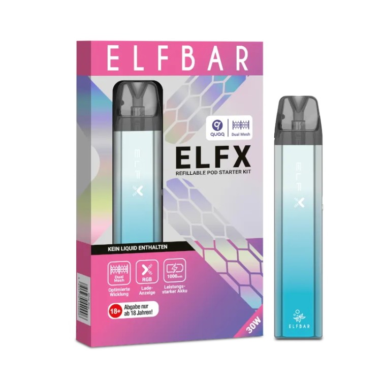 Elfbar - Elfx E-Zigaretten Set silber-blau