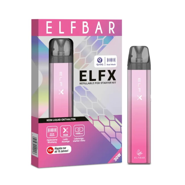 Elfbar - Elfx E-Zigaretten Set silber-pink