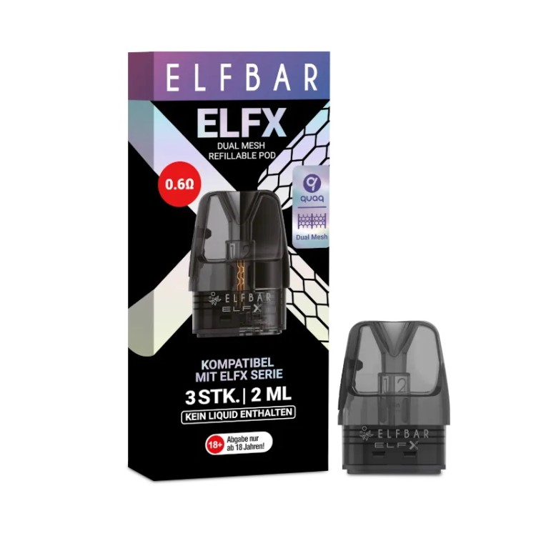 Elfbar - Elfx Pod (3 Stück pro Packung) 0,6 Ohm