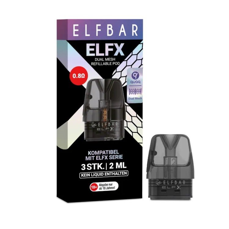 Elfbar - Elfx Pod (3 Stück pro Packung) 0,8 Ohm