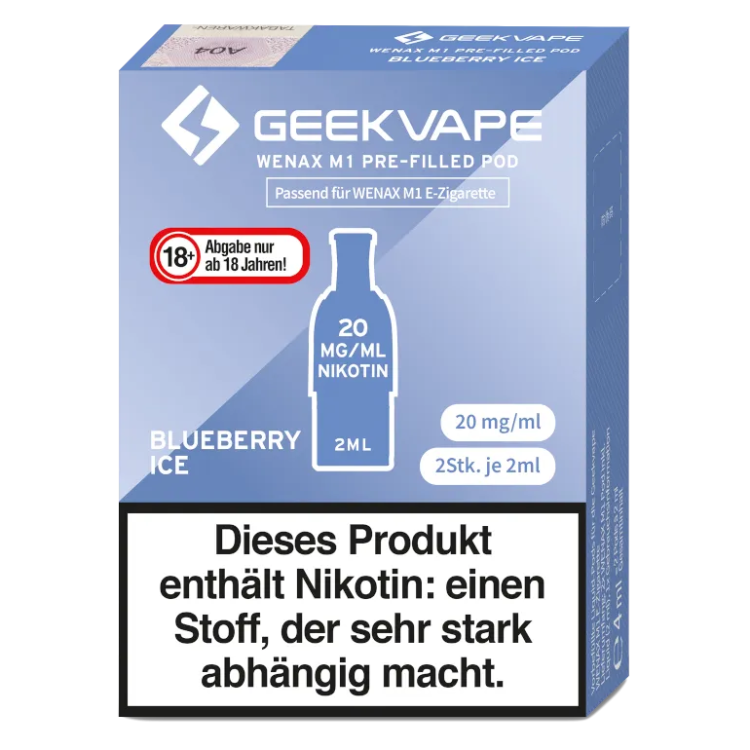 GeekVape - Wenax M1 Pod Blueberry lce 20 mg/ml (2Stück pro Packung)