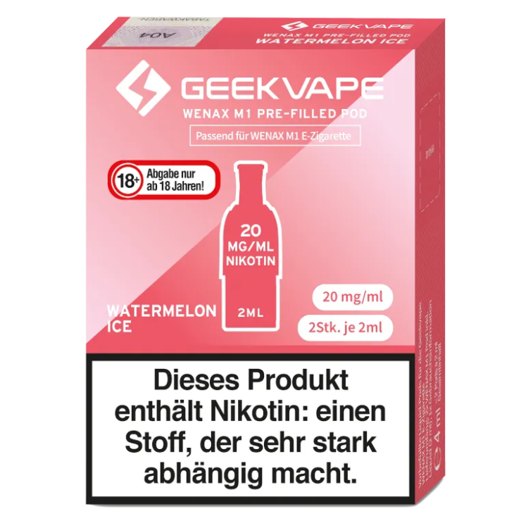 GeekVape - Wenax M1 Pod Watermelon Ice 20 mg/ml(2 Stück pro Packung)
