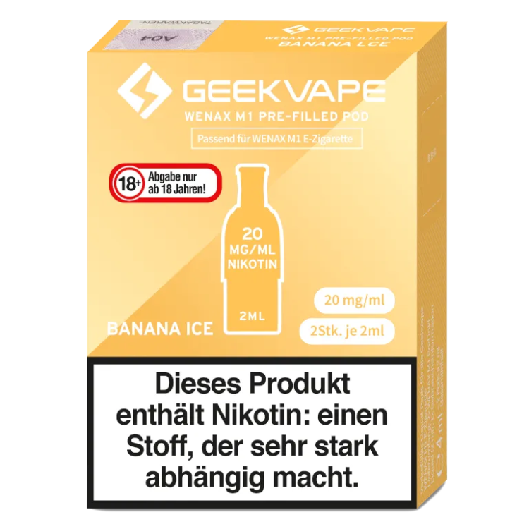 GeekVape - Wenax M1 Pod Banana lce 20 mg/ml (2Stück pro Packung)