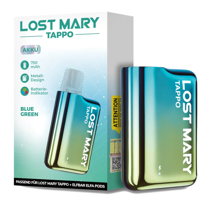 Lost Mary - Tappo Akku 750 mAh blau-grün
