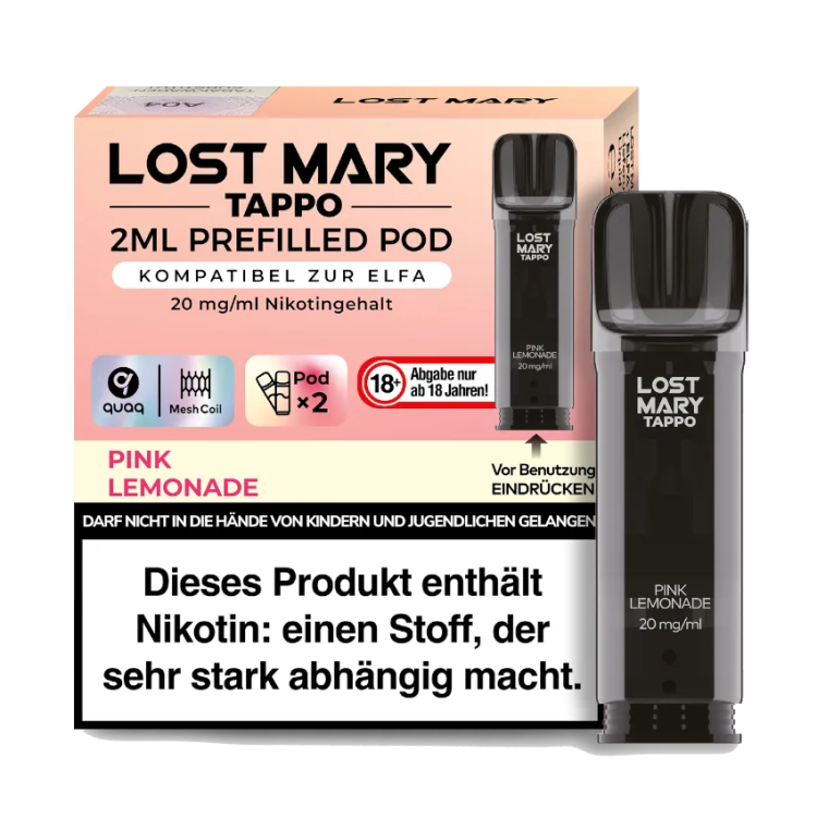 Lost Mary - Tappo Pod Pink Lemonade 20 mg/ml (2Stück pro Packung)