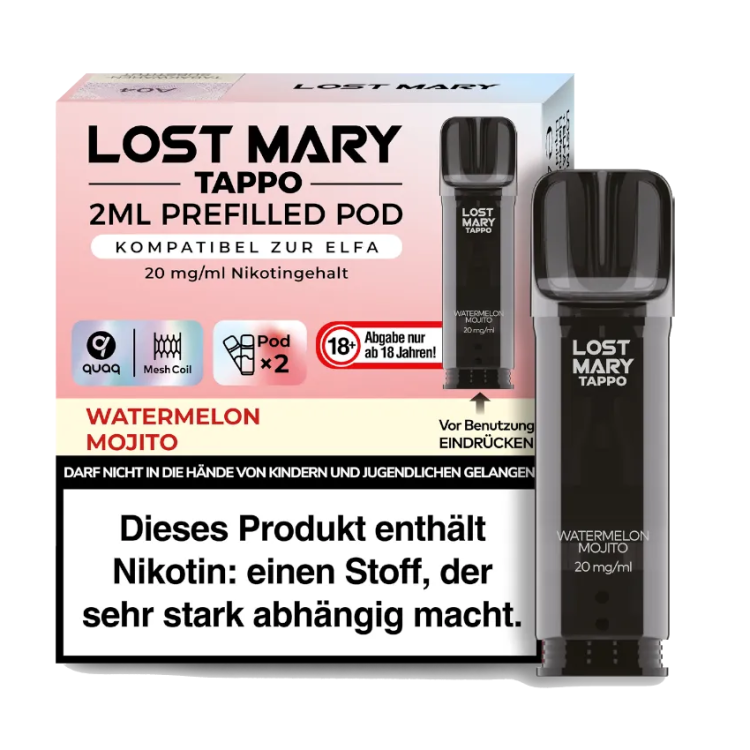 Lost Mary - Tappo Pod Watermelon Mojito 20 mg/ml (2Stück pro Packung)