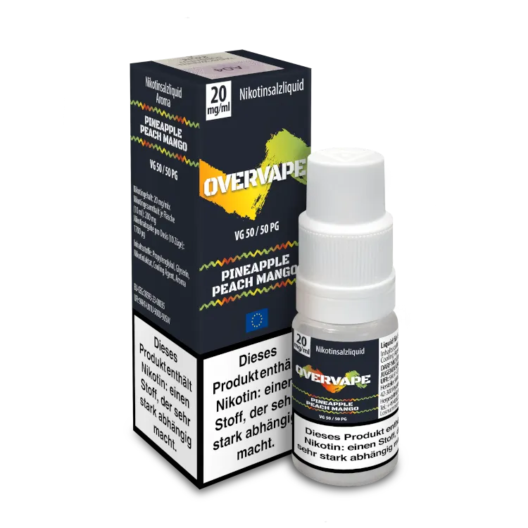 Overvape - Pineapple Peach Mango - NikotinsalzLiquid 20 mg/ml