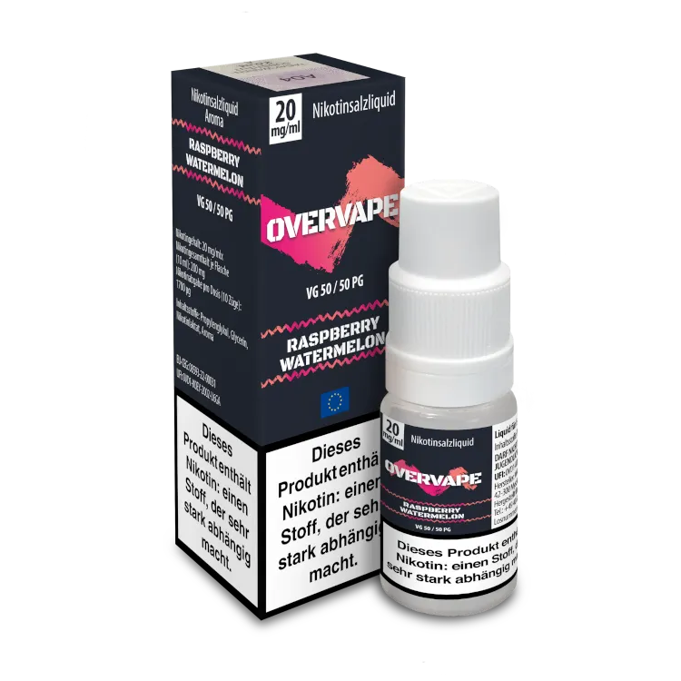 Overvape - Raspberry Watermelon - Nikotinsalz Liquid20 mg/ml