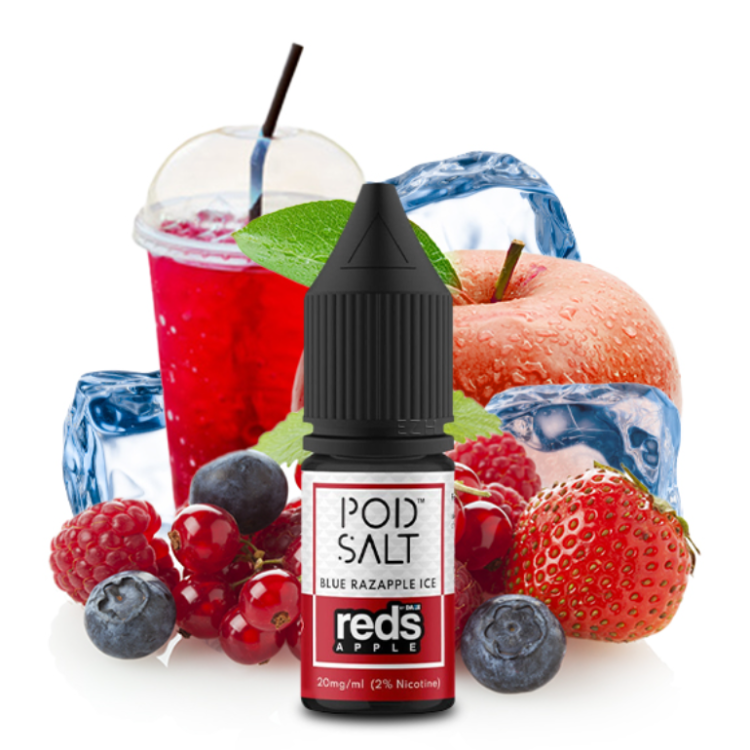 POD SALT FUSION Reds Apple Blue Razapple Ice Nikotinsalz Liquid 10 ml