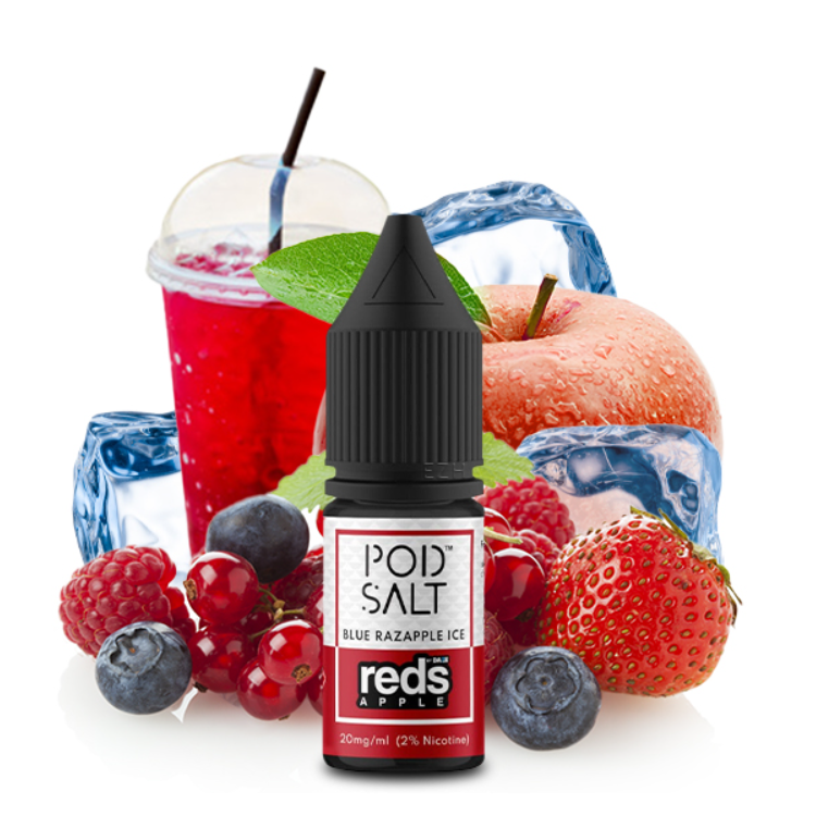 POD SALT FUSION Reds Apple Blue Razapple Ice Nikotinsalz Liquid 10 ml 20mg
