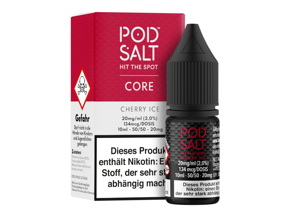 Pod Salt Core - Cherry Ice - Nikotinsalz Liquid 20 mg/ml