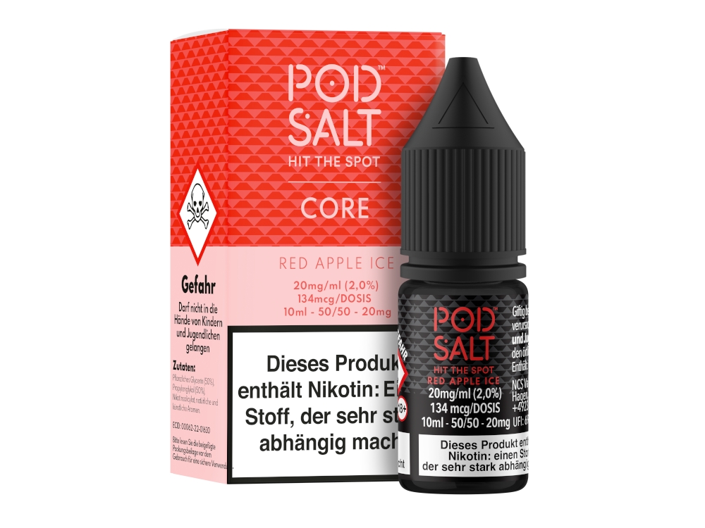 Pod Salt Core - Red Apple Ice - Nikotinsalz Liquid 20 mg/ml