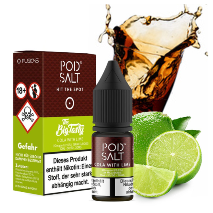 Pod Salt Fusion - Cola with Lime - Nikotinsalz Liquid 11 mg/ml