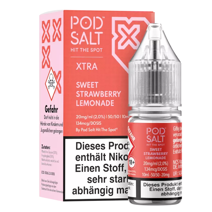 Pod Salt X - Sweet Strawberry Lemonade - Nikotinsalz Liquid 10 mg/ml